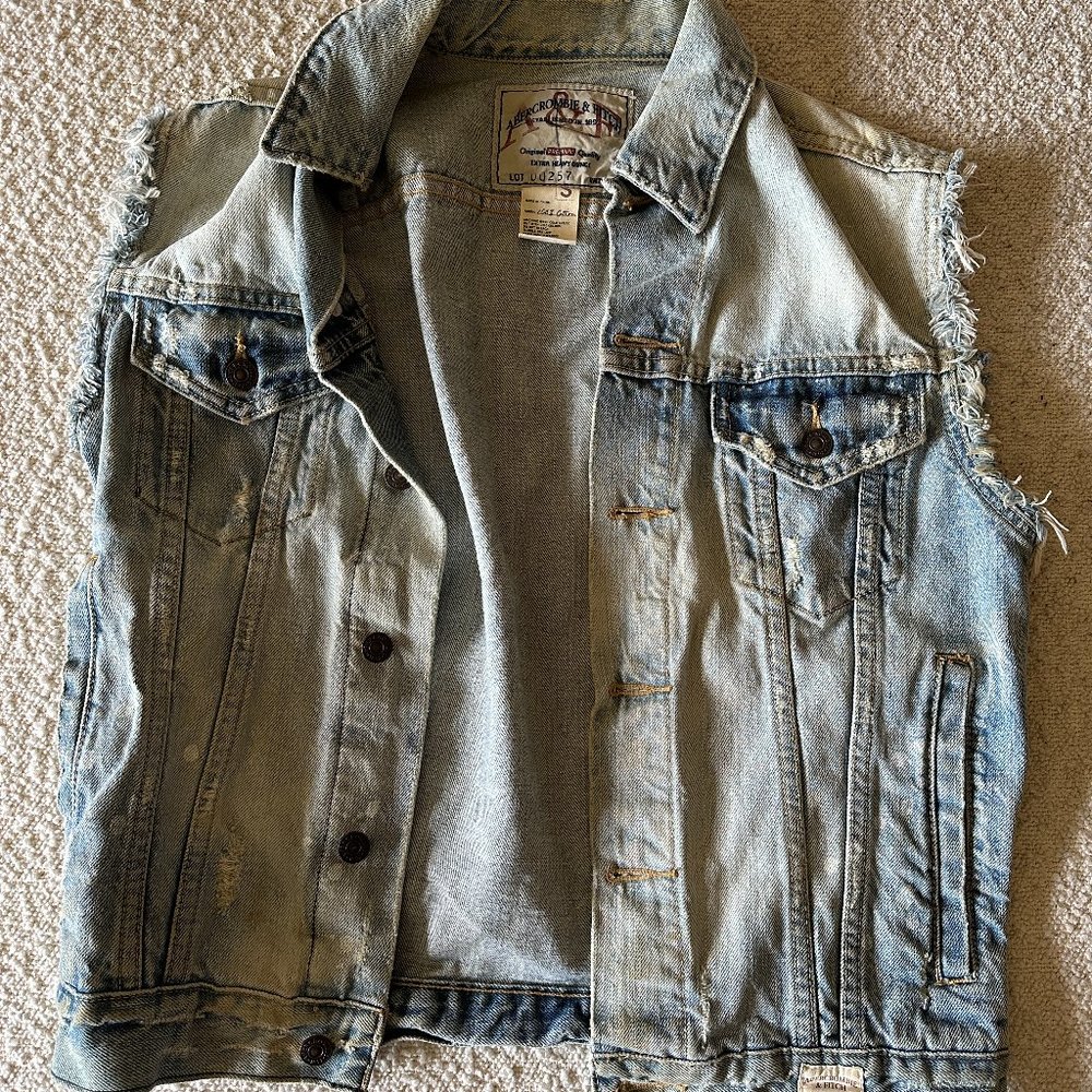 Vintage 1990s Abercrombie & Fitch Denim Vest (S)